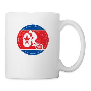 Fahrrad bmx love biking Nordkorea - Tasse - Weiß - Rechts