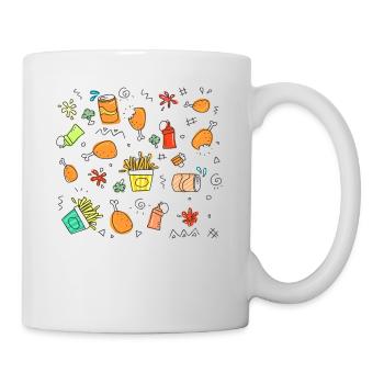 Du und dein Essen - Tasse - Weiß - Rechts