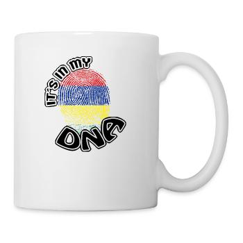 Geschenk Its in my dna dns roots Mauritius - Tasse - Weiß - Rechts