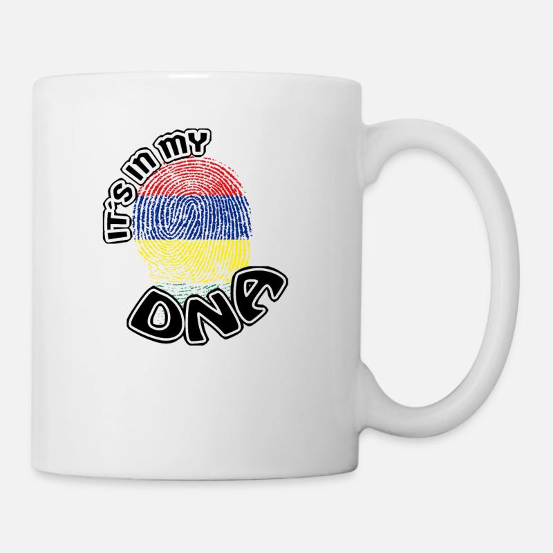 Geschenk Its in my dna dns roots Mauritius - Tasse - Weiß