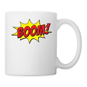 Comic Cartoon Boom FX - Perfekte Geschenkidee - Tasse - Weiß - Rechts