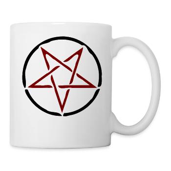 Pentagramm - Stern - Symbol - Mug blanc - blanc - Droite