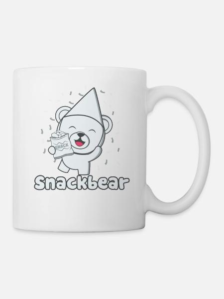 Snackbär / Snackbear mit Hut - Tasse - Weiß