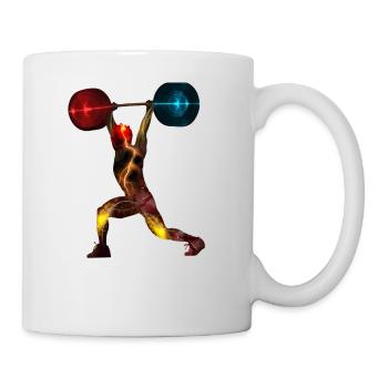spacy weightlifter - Tasse - Weiß - Rechts