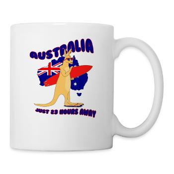 Surfing Kangaroo Australia - Mug - white - Right