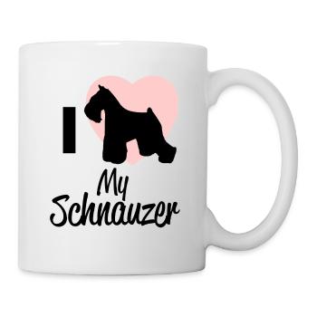 I love my schnauzer! - Mug - white - Right