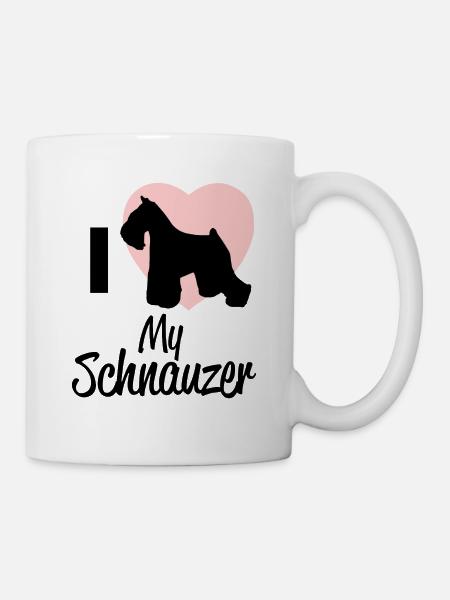 Ich liebe meinen Schnauzer! - Tasse - Weiß