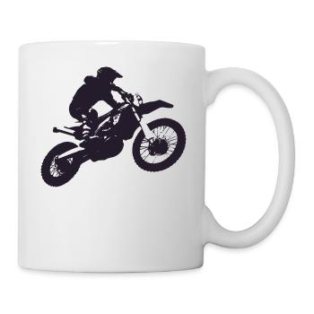 Motorcross - Tasse - Weiß - Rechts