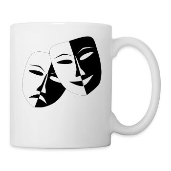 Theater Masken - Tasse - Weiß - Rechts