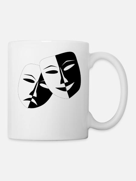 Theater Masken - Mug - white