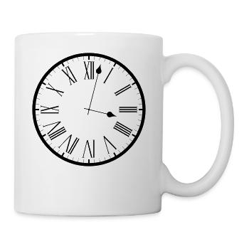 Clock analog clock - Mug - white - Right