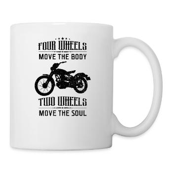 Motorcycle and men with spell - Mug - white - Right
