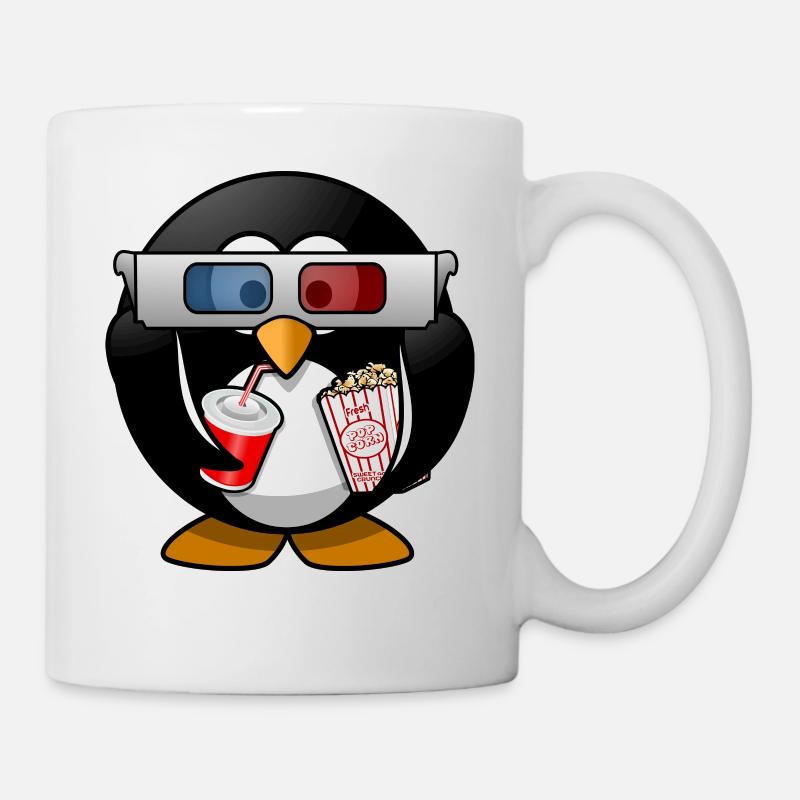 Kino Pinguin - Tasse - Weiß