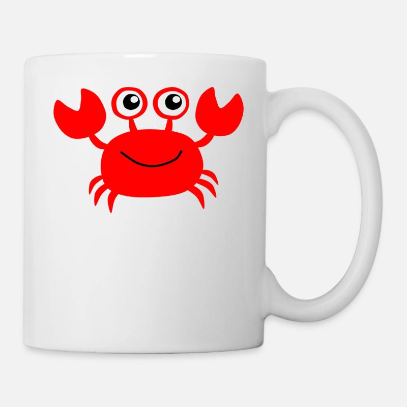 Rote kleine Krabbe - Mug blanc - blanc