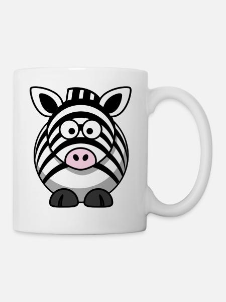 Zebra Cartoon - Mug - white