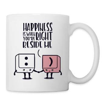 Valentinstag Happy Valentine Geschenk Liebe - Tasse - Weiß - Rechts