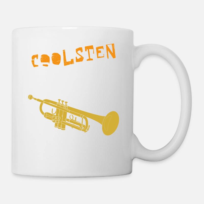 Die coolsten Papa spielen Trompete - Tasse - Weiß