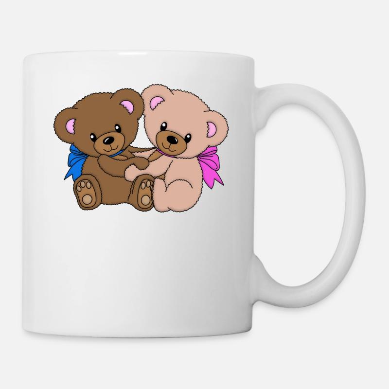 doux oursons - Mug blanc - blanc