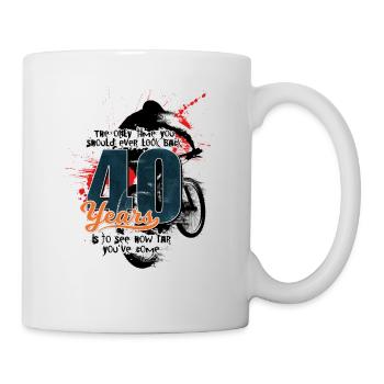 Mountain biker - 40th birthday - Mug - white - Right
