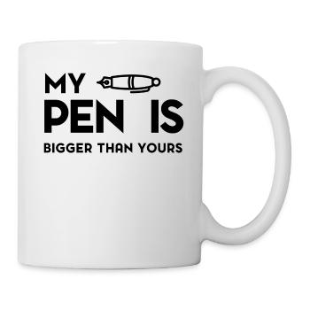 Mon PEN est plus grand que le vôtre - Mug blanc - blanc - Droite