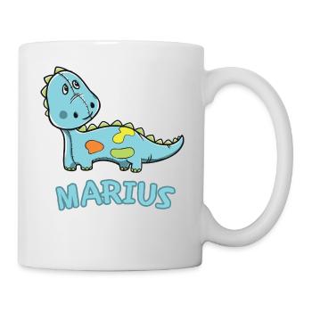 Dinosaur funny child Marius gift birthday - Mug - white - Right