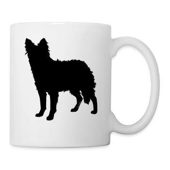 Regenbogen Mudi Schwarz - Tasse - Weiß - Rechts