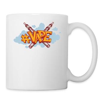 Vaper mit Qualm - Tasse - Weiß - Rechts
