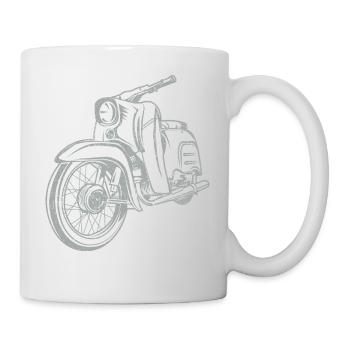 Simson Schwalbe KR51 Vintage Silhouette Ligne - Mug blanc - blanc - Droite