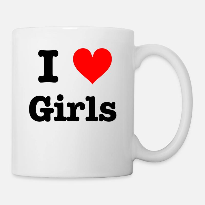 I love girls - Mug - white