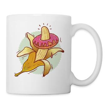 Banane im Donut - Tasse - Weiß - Rechts