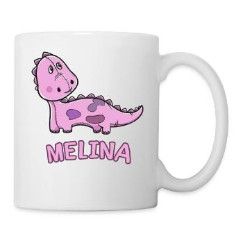 enfant drôle de dinosaure d'anniversaire cadeau Melina - Mug blanc - blanc - Droite