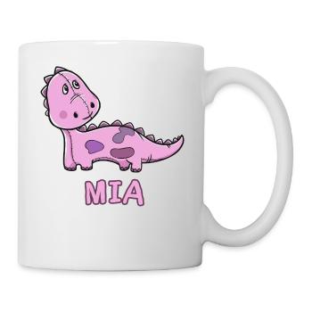 Dinosaur Funny Child Mia Gift Birthday Ko - Mug - white - Right