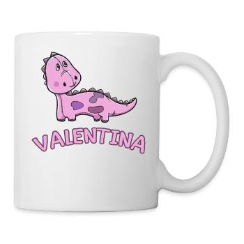 Dinosaure enfant drôle Valentina cadeau naissance - Mug blanc - blanc - Droite