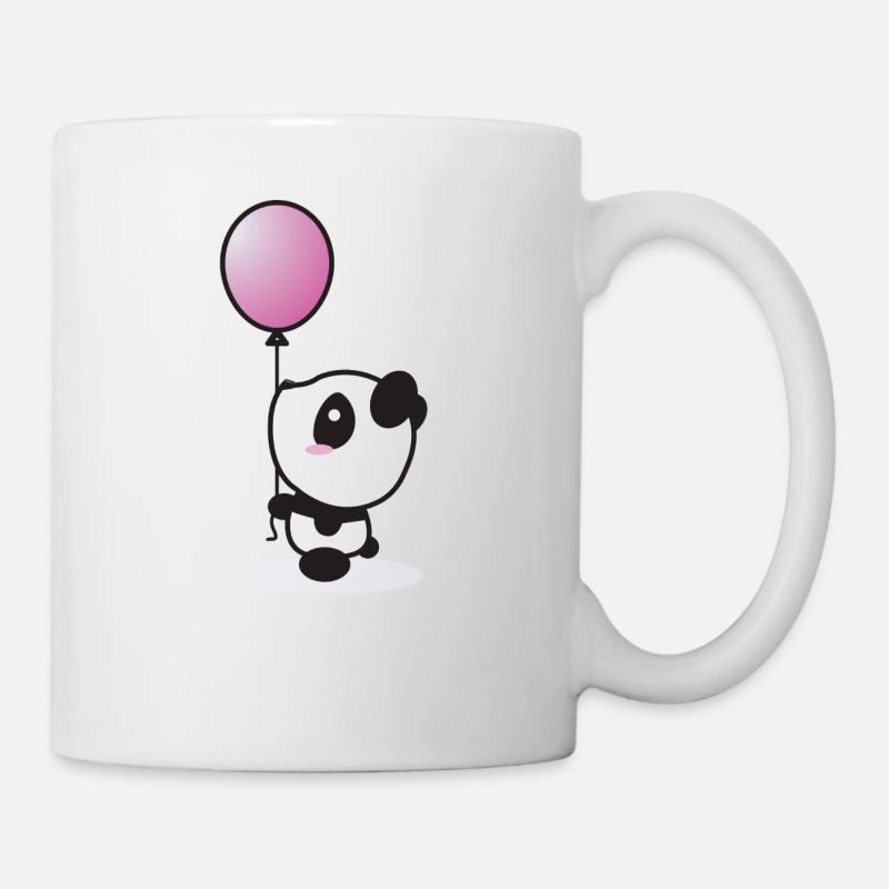 panda avec baloon - Mug blanc - blanc