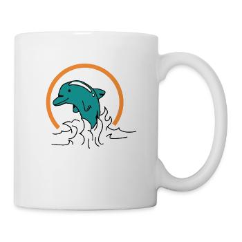 Dolphin gift water sea whale fish ocean animal - Mug - white - Right