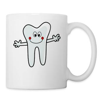 Dental office logo tooth - Mug - white - Right