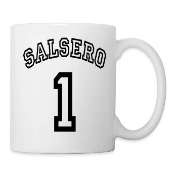 Salsero on 1 - Salsa Dance Shirt - Tasse - Weiß - Rechts