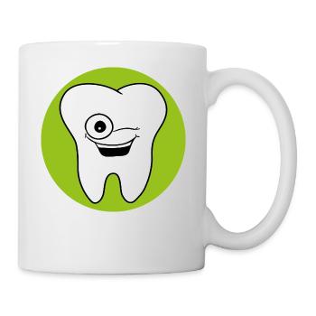 Dental office logo tooth - Mug - white - Right