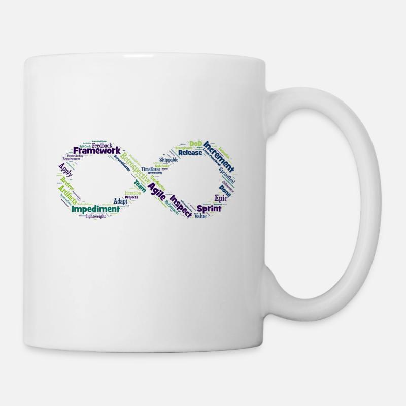 Agile Schleife - Tasse - Weiß
