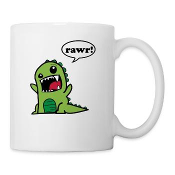 Rawr dino dinosaur Cute gift idea - Mug - white - Right