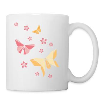 Origami Butterflies - Tasse - Weiß - Rechts