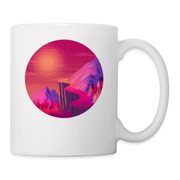 Path in the mountains sunset - Mug - white - Right