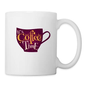 Kaffeezeit - Tasse - Weiß - Rechts