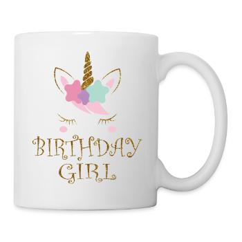 Birthday Girl Unicorn - poison Glitter anniversaire - Mug blanc - blanc - Droite