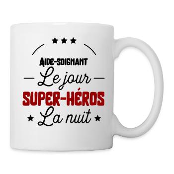 Super héros Aide-soignant cadeau - Mug blanc - blanc - Droite