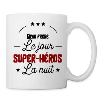 Super héros Beau frère cadeau - Mug blanc - blanc - Droite