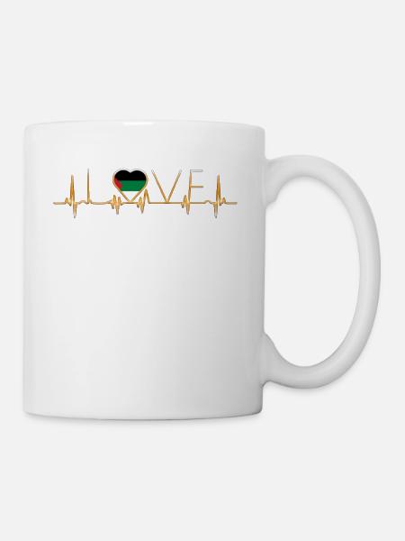 home roots home love heart from palestine palaes - Mug - white