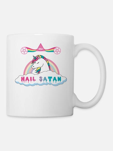 Hagel Satan Einhorn - Tasse - Weiß