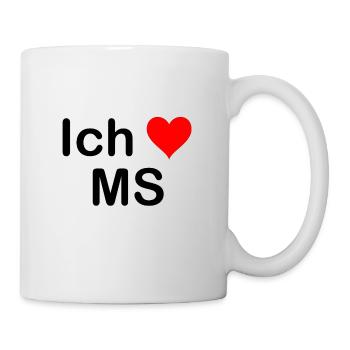 Ich liebe MS - Münster | Heimat | Geschenk - Tasse - Weiß - Rechts