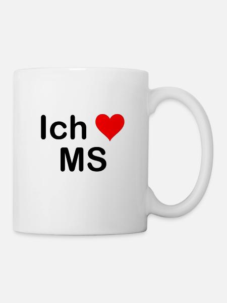 Ich liebe MS - Münster | Heimat | Geschenk - Tasse - Weiß